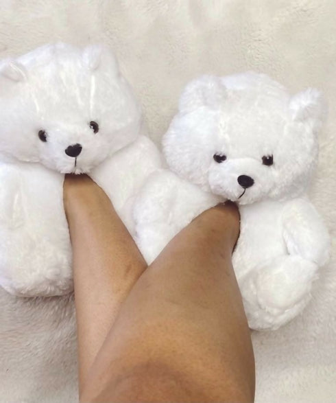 Winter Warm Indoor Fur Teddy Bear Soft Plush Shoes